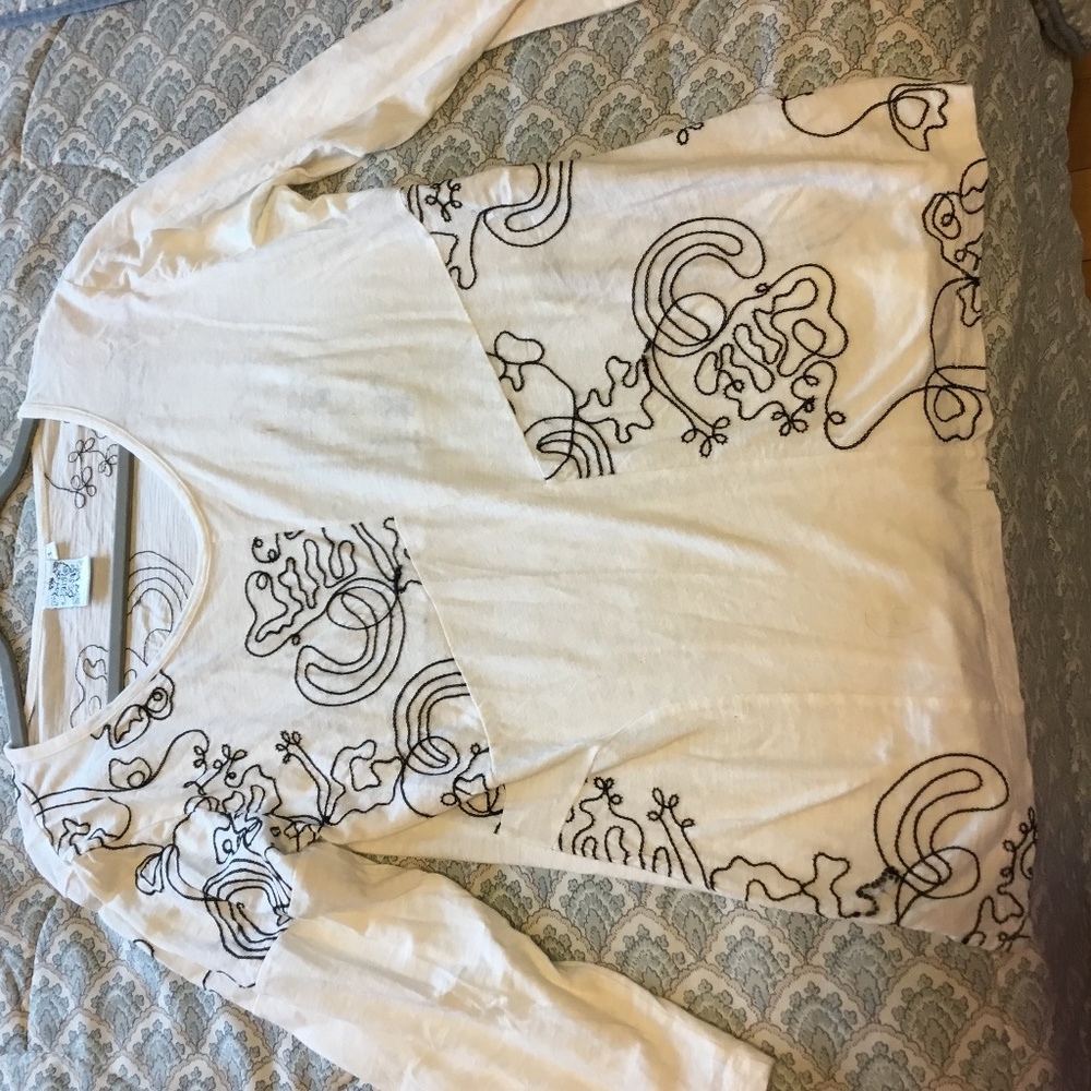 COPY - Fun artsy Parsley and Sage long sleeve top